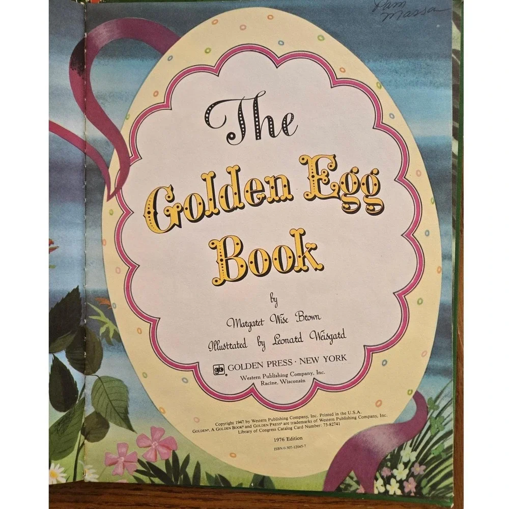 Golden Press The Golden Egg Book Childrens 1976 Oversize 9.5